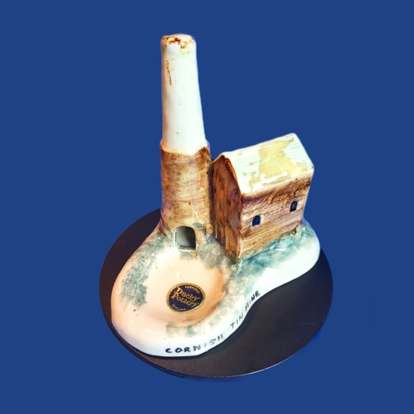 Vintage Duchy Pottery Ceramic Cornish Tin Mine vintage trinket tray  House - Picture 8 of 13
